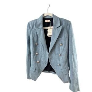 Choosy Tailored Blue Blazer Medium NWT European Look, Quiet Luxury